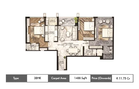 3 BHK-1488 SqFt