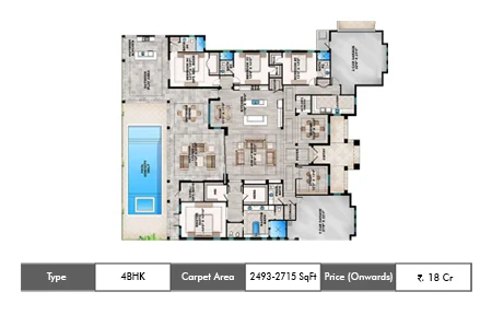 4 BHK 2493-2715 SqFt